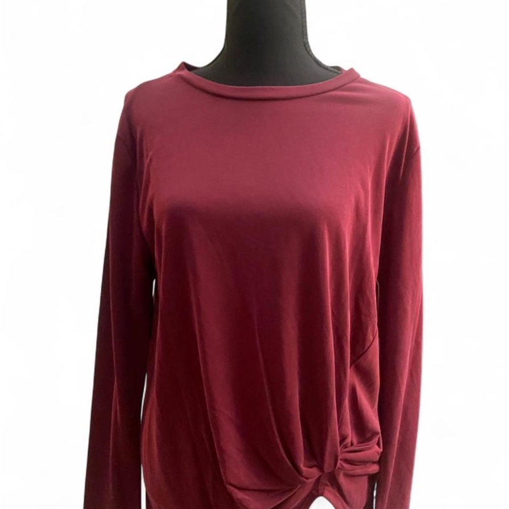 Chic Maroon Long Sleeve Blouse